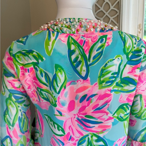 Lilly Pulitzer Floral Dress in Pink and Green - Picture 4 of 9